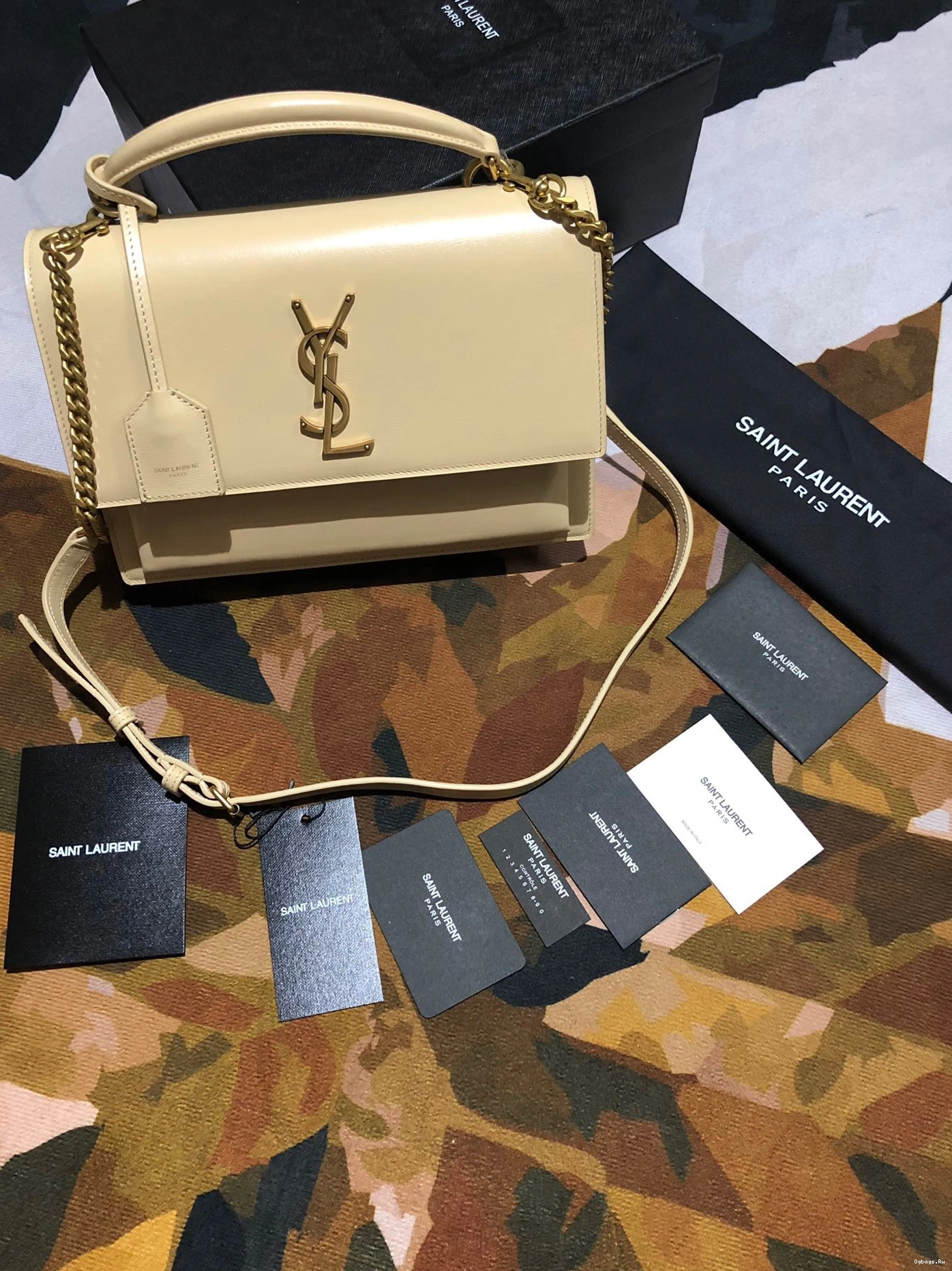IN SUNSET YSL SMOOTH MEDIUM SATCHEL LEATHER 0805